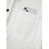 image:imageSidefeel Womens Jean Jacket Oversized Boyfriend Button Up Long Sleeve Split Zimbaplatinum Denim JacketsWhite