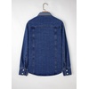 image:imageSidefeel Womens Jean Jacket Oversized Boyfriend Shacket Button Down Long Sleeve Trendy Tonal Wash Denim JacketsDeep Blue