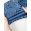 image:imageSidefeel Womens Jean Shorts Button Fly Stretchy High Waisted Summer Outfit Denim ShortsDark Blue