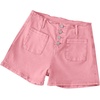 image:imageSidefeel Womens Jean Shorts Button Fly Stretchy High Waisted Summer Outfit Denim ShortsPink