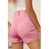 image:imageSidefeel Womens Jean Shorts Button Fly Stretchy High Waisted Summer Outfit Denim ShortsPink