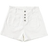 image:imageSidefeel Womens Jean Shorts Button Fly Stretchy High Waisted Summer Outfit Denim ShortsWhite