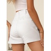 image:imageSidefeel Womens Jean Shorts Button Fly Stretchy High Waisted Summer Outfit Denim ShortsWhite