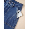 image:imageSidefeel Womens Jean Shorts High Waisted Stretchy Bermuda Pleated Denim Summer ShortsBlue