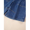image:imageSidefeel Womens Jean Shorts High Waisted Stretchy Bermuda Pleated Denim Summer ShortsBlue