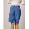 image:imageSidefeel Womens Jean Shorts High Waisted Stretchy Bermuda Pleated Denim Summer ShortsBlue