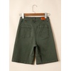 image:imageSidefeel Womens Jean Shorts High Waisted Stretchy Bermuda Pleated Denim Summer ShortsGreen
