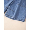 image:imageSidefeel Womens Jean Shorts High Waisted Stretchy Bermuda Pleated Denim Summer ShortsLight Blue