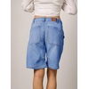 image:imageSidefeel Womens Jean Shorts High Waisted Stretchy Bermuda Pleated Denim Summer ShortsLight Blue