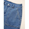image:imageSidefeel Womens Jean Shorts High Waisted Stretchy Bermuda Pleated Denim Summer ShortsSky Blue