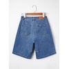 image:imageSidefeel Womens Jean Shorts High Waisted Stretchy Bermuda Pleated Denim Summer ShortsSky Blue