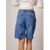 image:imageSidefeel Womens Jean Shorts High Waisted Stretchy Bermuda Pleated Denim Summer ShortsSky Blue
