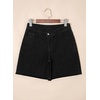 image:imageSidefeel Womens Jean Shorts High Waisted Stretchy Raw Hem Denim Summer ShortsBlack