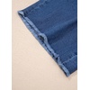image:imageSidefeel Womens Jean Shorts High Waisted Stretchy Raw Hem Denim Summer ShortsBlue