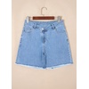 image:imageSidefeel Womens Jean Shorts High Waisted Stretchy Raw Hem Denim Summer ShortsSky Blue