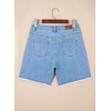 image:imageSidefeel Womens Jean Shorts High Waisted Stretchy Raw Hem Denim Summer ShortsSky Blue