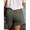 image:imageSidefeel Womens Jean Shorts High Waisted Stretchy Summer Denim Shorts with PocketsGreen