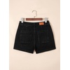image:imageSidefeel Womens Jean Shorts High Waisted Stretchy Trendy Seamed Front Casual Summer Loose Denim Shorts with PocketsBlack