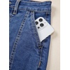 image:imageSidefeel Womens Jean Shorts High Waisted Stretchy Trendy Seamed Front Casual Summer Loose Denim Shorts with PocketsBlue