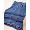 image:imageSidefeel Womens Jean Shorts High Waisted Stretchy Trendy Seamed Front Casual Summer Loose Denim Shorts with PocketsBlue