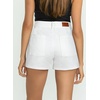 image:imageSidefeel Womens Jean Shorts High Waisted Stretchy Trendy Seamed Front Casual Summer Loose Denim Shorts with PocketsCream White