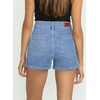 image:imageSidefeel Womens Jean Shorts High Waisted Stretchy Trendy Seamed Front Casual Summer Loose Denim Shorts with PocketsIceland Blue