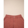 image:imageSidefeel Womens Jean Shorts High Waisted Stretchy Trendy Seamed Front Casual Summer Loose Denim Shorts with PocketsMineral Red