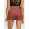 image:imageSidefeel Womens Jean Shorts High Waisted Stretchy Trendy Seamed Front Casual Summer Loose Denim Shorts with PocketsMineral Red