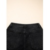 image:imageSidefeel Womens Jean Shorts High Waisted Stretchy Wide Leg Bermuda Denim Shorts Casual Loose Fit Summer Jorts with PocketsBlack