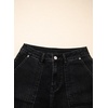 image:imageSidefeel Womens Jean Shorts High Waisted Stretchy Wide Leg Bermuda Denim Shorts Casual Loose Fit Summer Jorts with PocketsBlack