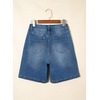 image:imageSidefeel Womens Jean Shorts High Waisted Stretchy Wide Leg Bermuda Denim Shorts Casual Loose Fit Summer Jorts with PocketsBlue