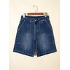 image:imageSidefeel Womens Jean Shorts High Waisted Stretchy Wide Leg Bermuda Denim Shorts Casual Loose Fit Summer Jorts with PocketsDark Blue
