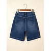 image:imageSidefeel Womens Jean Shorts High Waisted Stretchy Wide Leg Bermuda Denim Shorts Casual Loose Fit Summer Jorts with PocketsDark Blue