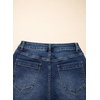 image:imageSidefeel Womens Jean Shorts High Waisted Stretchy Wide Leg Bermuda Denim Shorts Casual Loose Fit Summer Jorts with PocketsDark Blue