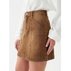image:imageSidefeel Womens Jean Skirt High Waisted Stretch Casual Trendy Front Seam Mini Denim Skirt with PocketsBrown