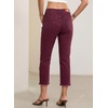 image:imageSidefeel Womens Jeans High Waisted Stretchy Cropped Skinny Jeans Trendy Cross Raw Hem Summer Capri Pants with PocketsBurgundy
