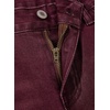 image:imageSidefeel Womens Jeans High Waisted Stretchy Cropped Skinny Jeans Trendy Cross Raw Hem Summer Capri Pants with PocketsBurgundy