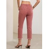 image:imageSidefeel Womens Jeans High Waisted Stretchy Cropped Skinny Jeans Trendy Cross Raw Hem Summer Capri Pants with PocketsMineral Red