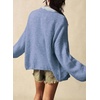 image:imageSidefeel Womens Oversized Cardigan Sweaters Long Sleeve Button Down Open Front Knit Jacket Coat with PocketsAshleigh Blue