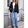 image:imageSidefeel Womens Oversized Cardigan Sweaters Long Sleeve Button Down Open Front Knit Jacket Coat with PocketsBlack