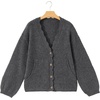 image:imageSidefeel Womens Oversized Cardigan Sweaters Long Sleeve Button Down Open Front Knit Jacket Coat with PocketsDark Grey