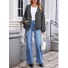 image:imageSidefeel Womens Oversized Cardigan Sweaters Long Sleeve Button Down Open Front Knit Jacket Coat with PocketsDark Grey