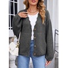 image:imageSidefeel Womens Oversized Cardigan Sweaters Long Sleeve Button Down Open Front Knit Jacket Coat with PocketsDark Grey