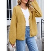 image:imageSidefeel Womens Oversized Cardigan Sweaters Long Sleeve Button Down Open Front Knit Jacket Coat with PocketsGinger