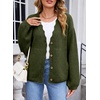 image:imageSidefeel Womens Oversized Cardigan Sweaters Long Sleeve Button Down Open Front Knit Jacket Coat with PocketsGreen