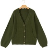 image:imageSidefeel Womens Oversized Cardigan Sweaters Long Sleeve Button Down Open Front Knit Jacket Coat with PocketsGreen