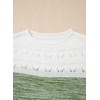 image:imageSidefeel Womens Oversized Sweaters Striped Crochet Boat Neck Hollow Out Lightweight Long Sleeve Knit Trendy Pullover TopsGreen