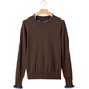 image:imageSidefeel Womens Pullover Sweaters Ruffle Long Sleeve Mock Neck Casual Knit Jumper TopsCoffee