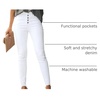 image:imageSidefeel Womens Skinny High Waisted JeansY1 White