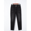 image:imageSidefeel Womens Skinny Jeans Straight Leg High Waisted Stretchy Ankle Denim Pants with Patch PocketsBlack